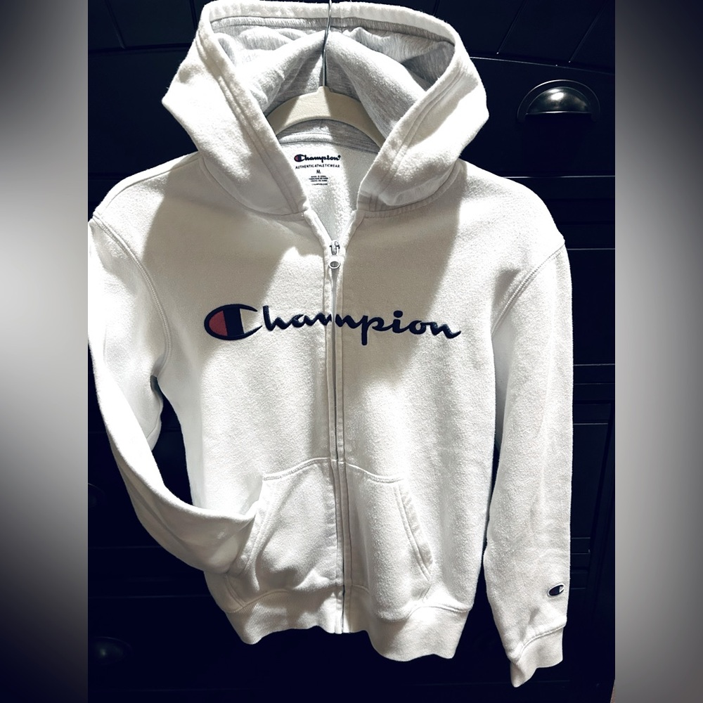CHAMPION Youth Medium Full Zip Hooded sweatshirt jacket
